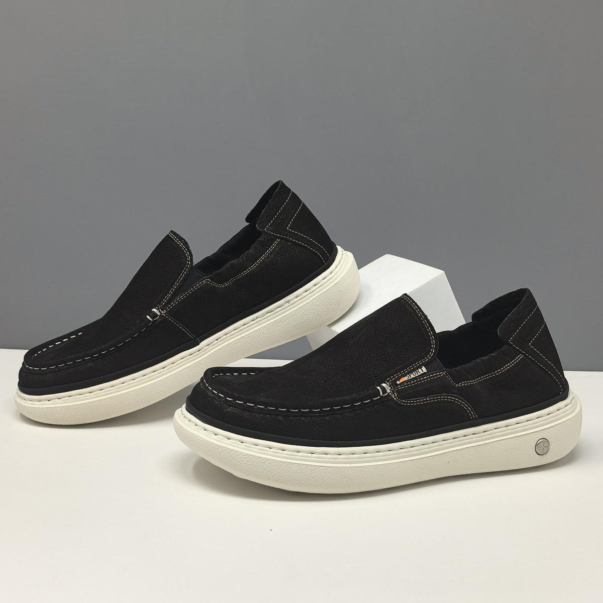 Men's Minimalist Genuine Leather Casual Loafers-RAIIFY