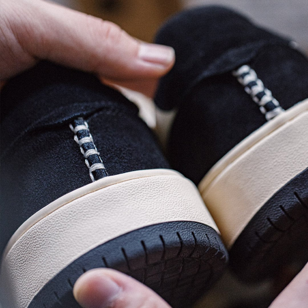 Men Fashion Patchwork Leather Flat Court Sneakers-RAIIFY