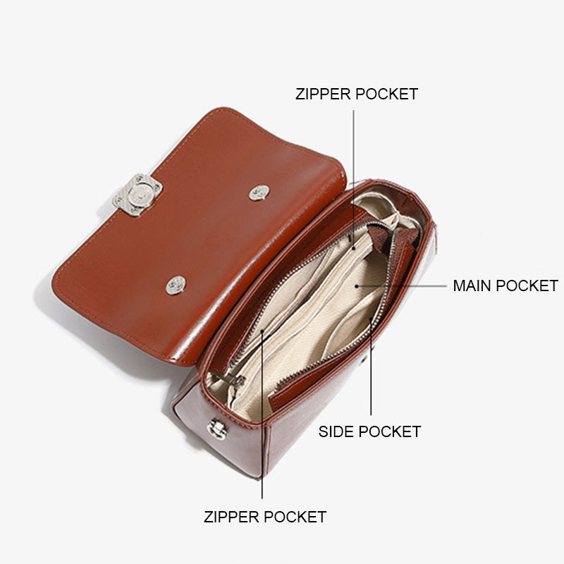 Women's Fashion Genuine Leather Mini Crossbody Bag-RAIIFY