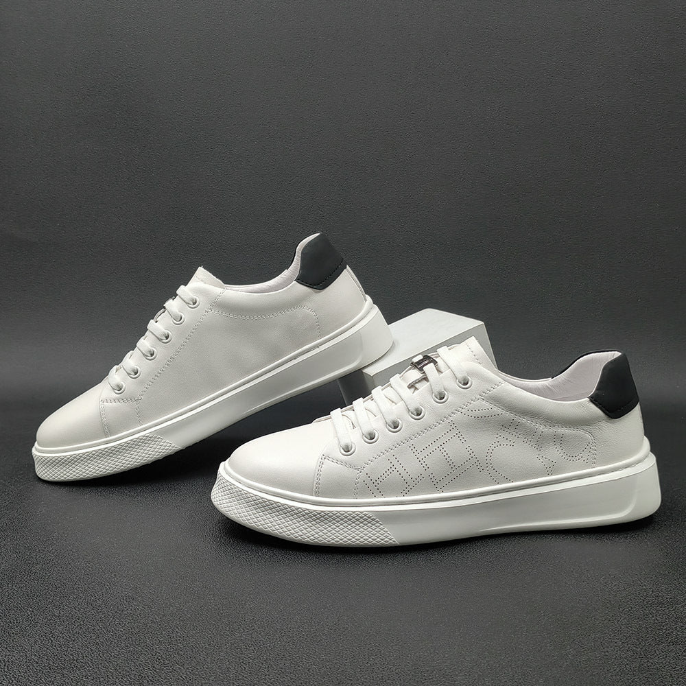 Men Fashion Minimalist Leather Breathable Casual Shoes-RAIIFY