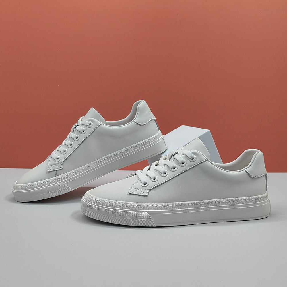 Men Minimalism Pure Leather Flat Soft Casual Shoes-RAIIFY