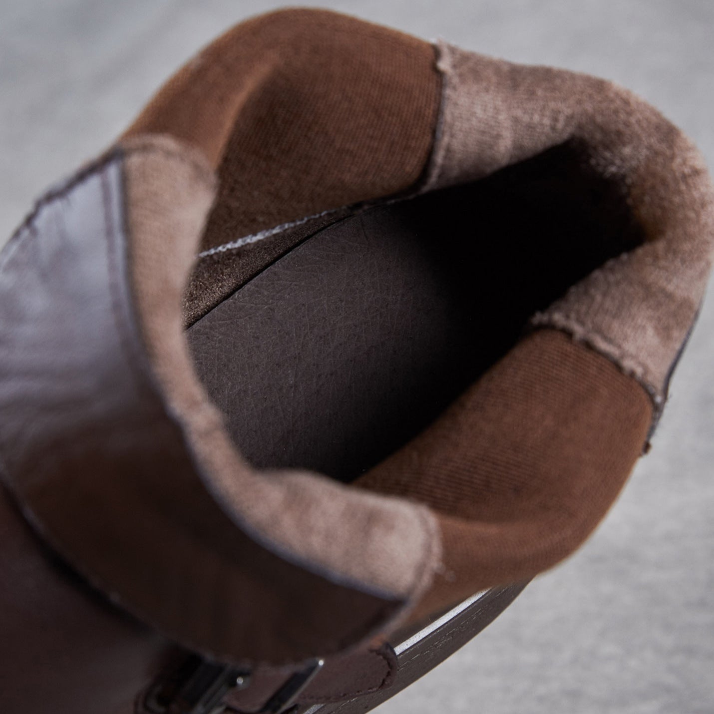 Women's Minimalist Plain Leather Slip-on Ankle Boots-RAIIFY