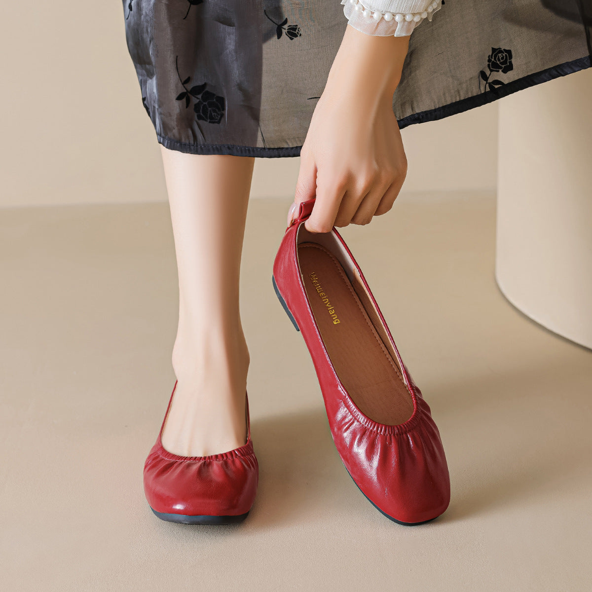 Women's Vintage Round Toe Low Top Soft Flats-RAIIFY