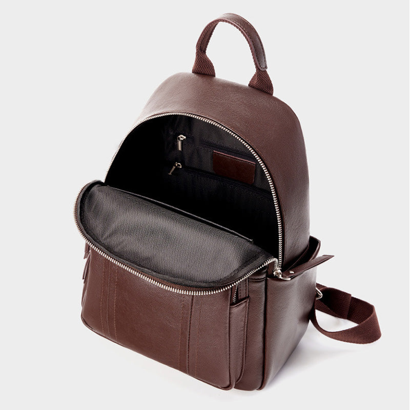 Women Minimalism Classic Leather Casual Backpack-RAIIFY