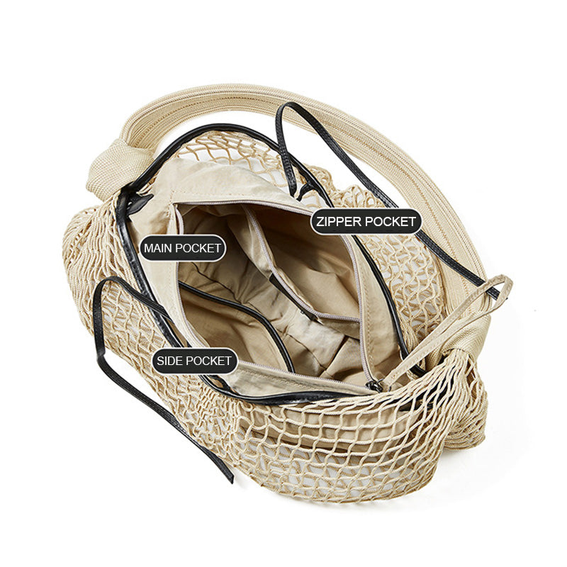 Women's Fashion Handmade Cotton Linen Plaited Shoulder Bag-RAIIFY