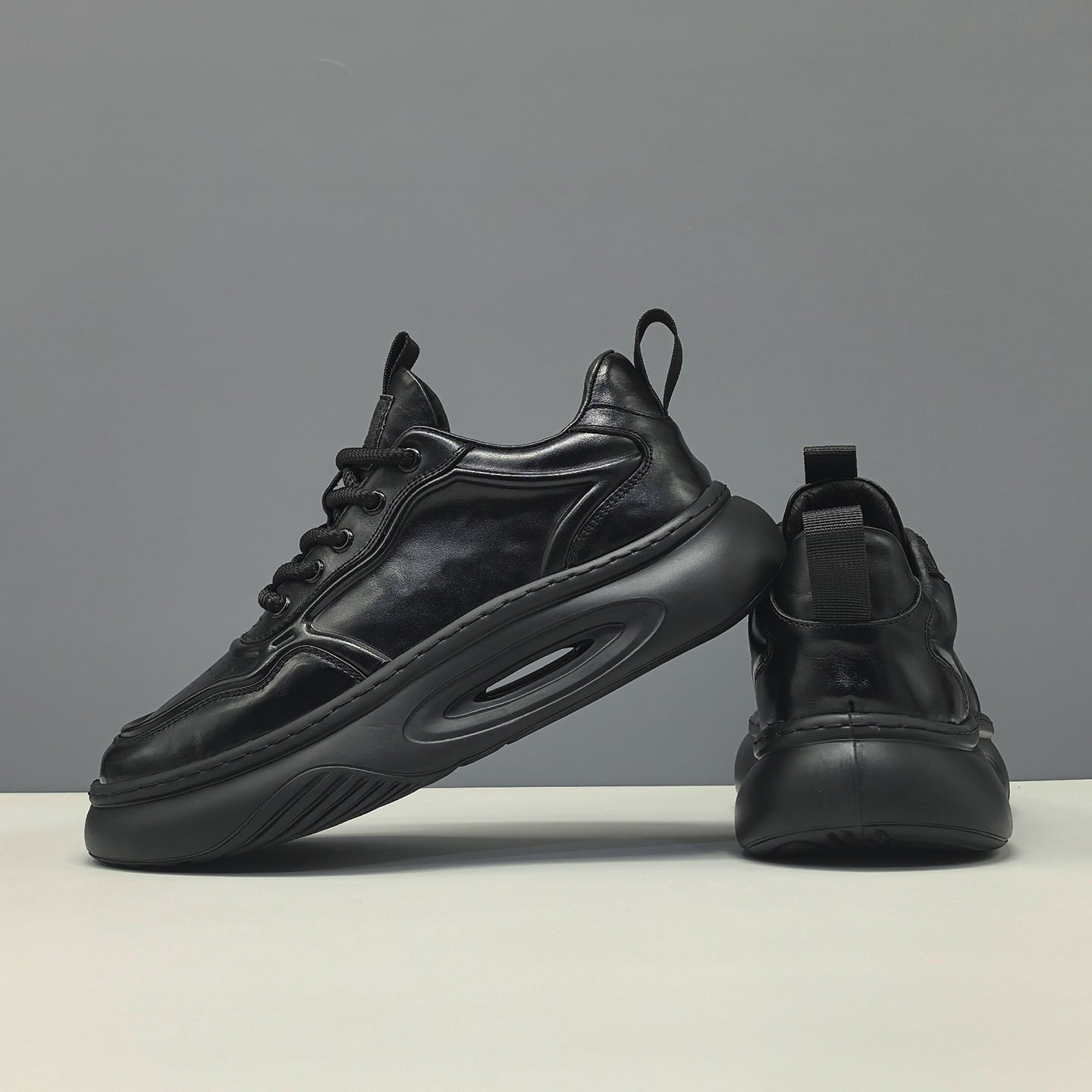 Men's Retro Plain Leather Simple Casual Shoes-RAIIFY
