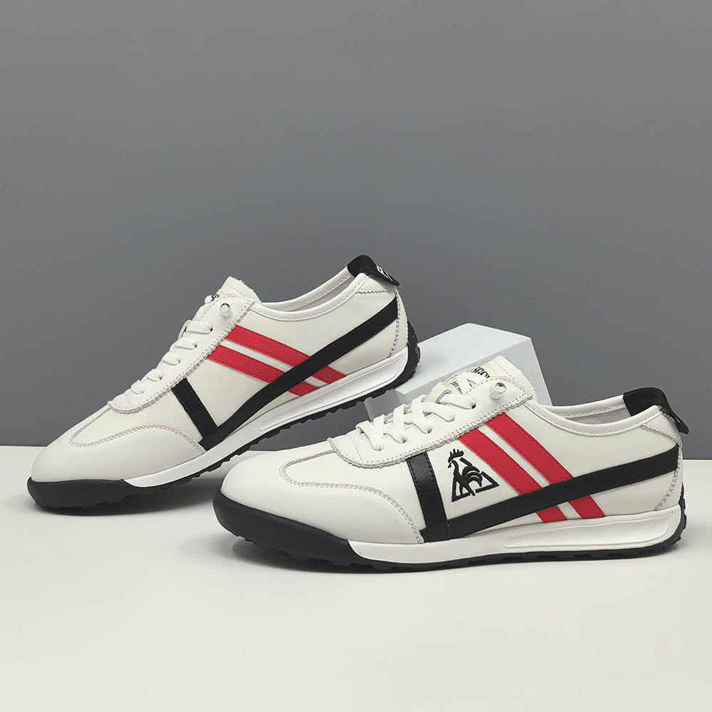 Men Fashion Quilted Leather Slip-on Flat Casual Shoes-RAIIFY