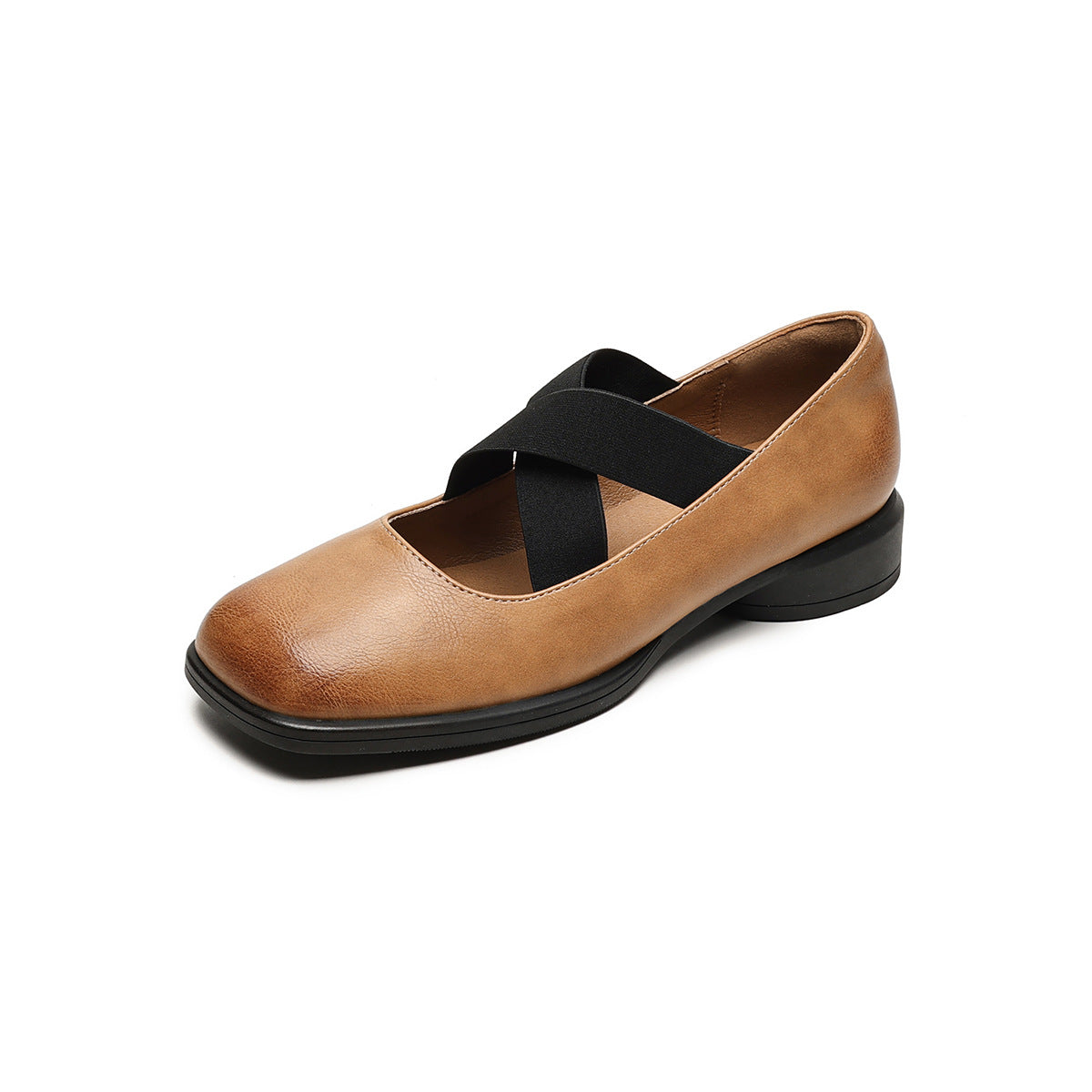 Women Retro Cross Strap Leather Casual Shoes-RAIIFY