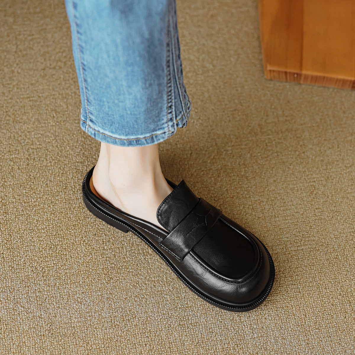 Women Minimalist Retro Soft Flat Casual Mules-RAIIFY