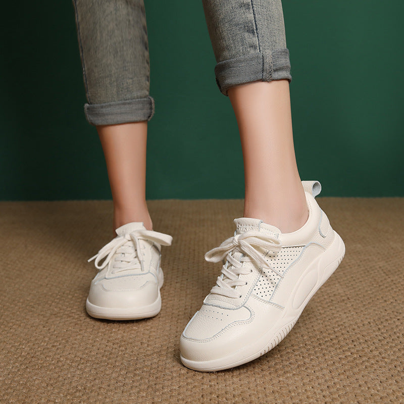 Women's Stylish Breathable Quilted Leather Casual Shoes-RAIIFY