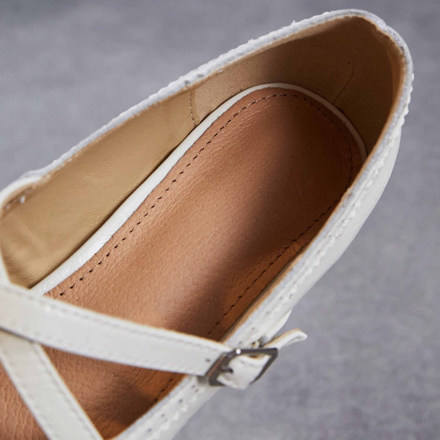 Women's French Style Top Grain Cowhide Square Toe Mary Jane Pumps-RAIIFY