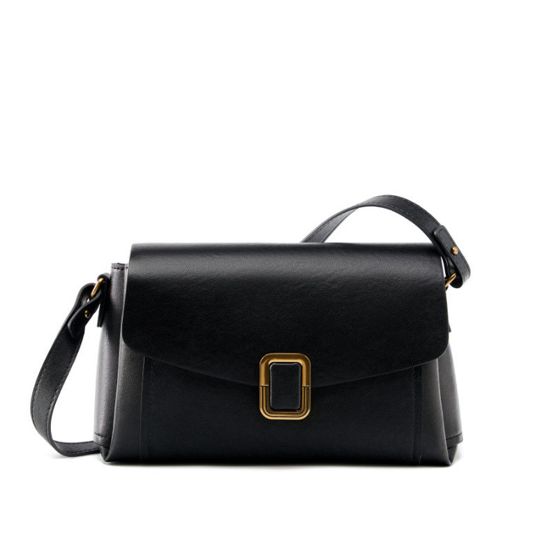 Women Fashion Plain Leather Shoulder Satchel Bag-RAIIFY