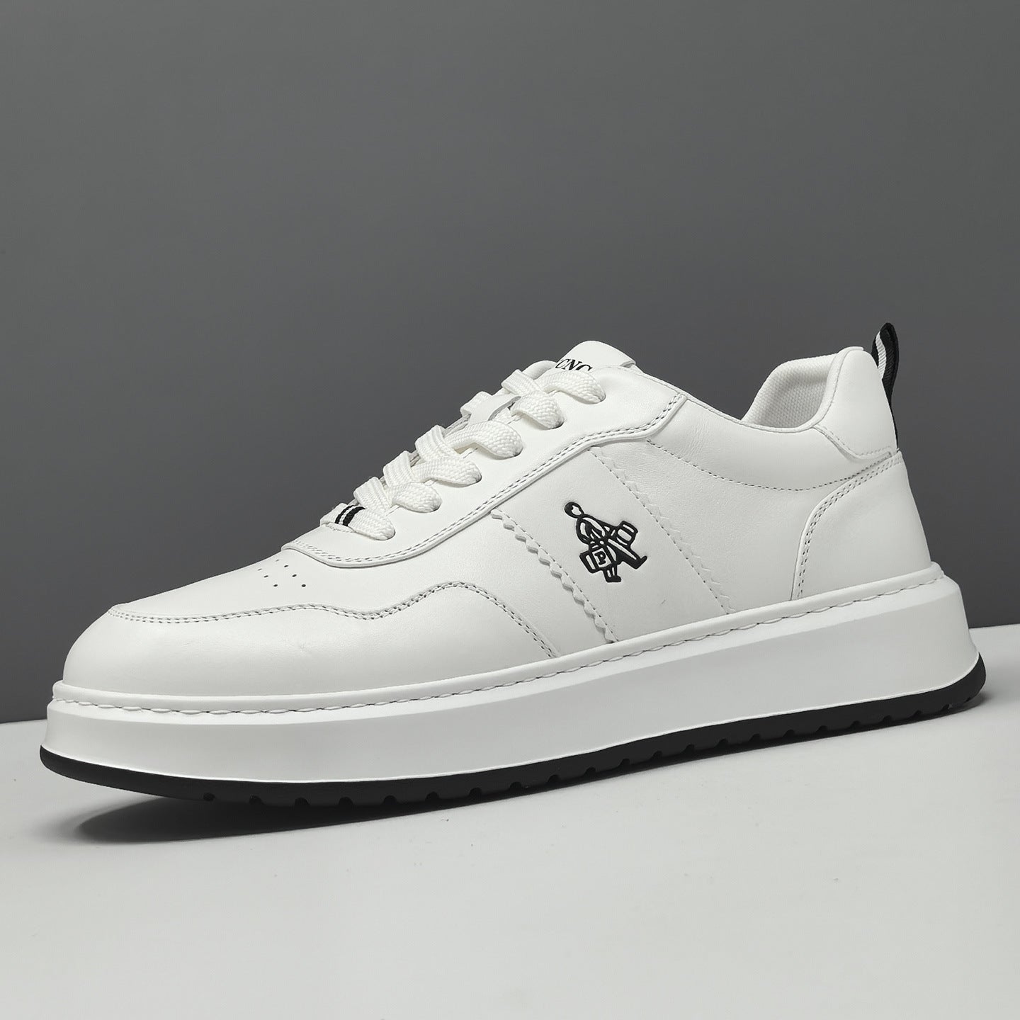 Men's Fashion Leather Flat Casual Sneakers-RAIIFY