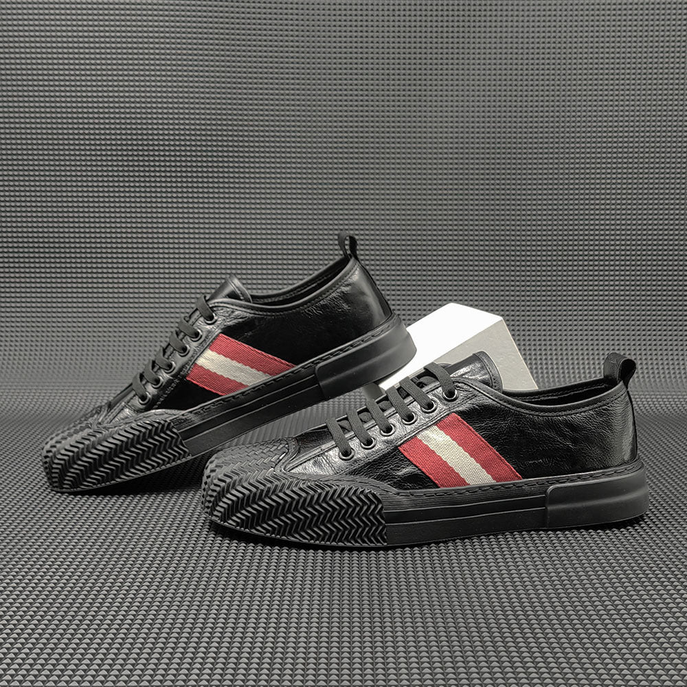 Men Minimalist Leather Flat Casual Shoes-RAIIFY