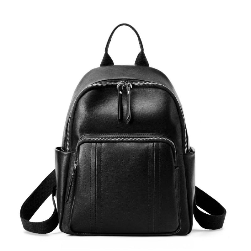 Women Minimalism Classic Leather Casual Backpack-RAIIFY