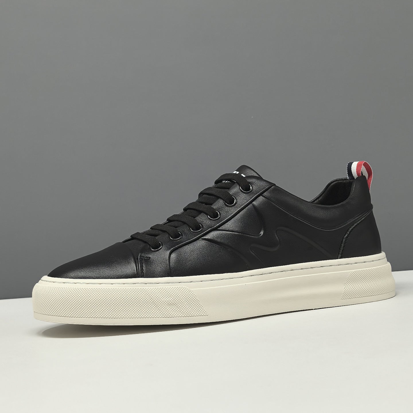 Men's Minimalist Leather Flat Casual Shoes-RAIIFY