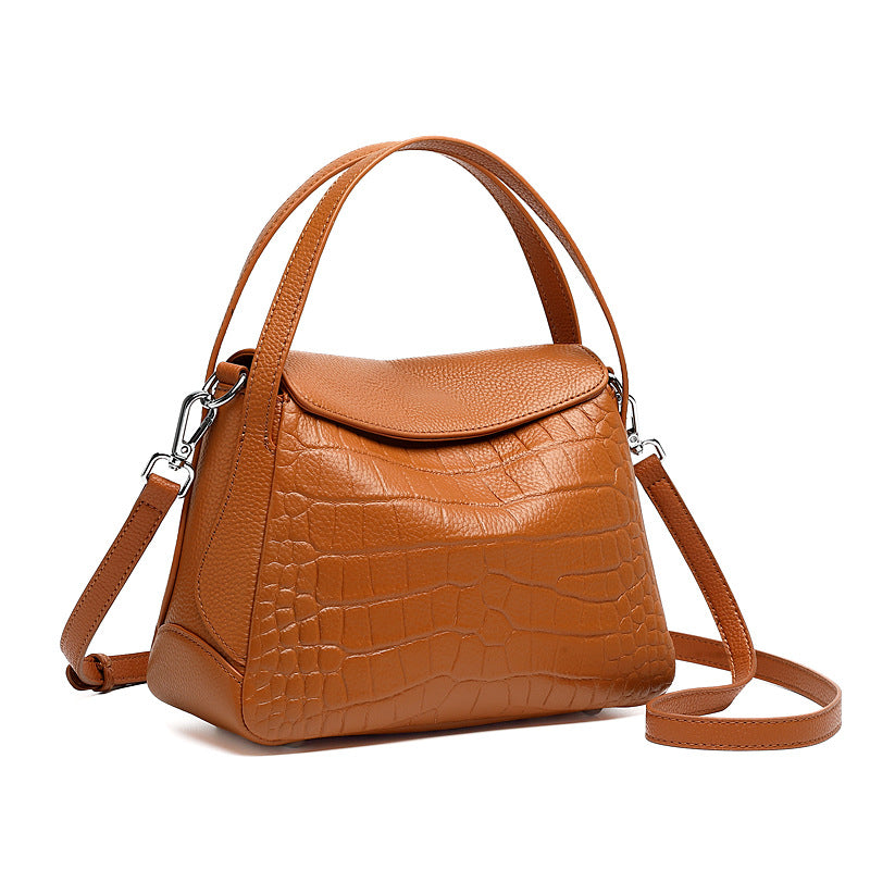 Women’s Crocodile - Embossed Leather Crossbody Bag-RAIIFY