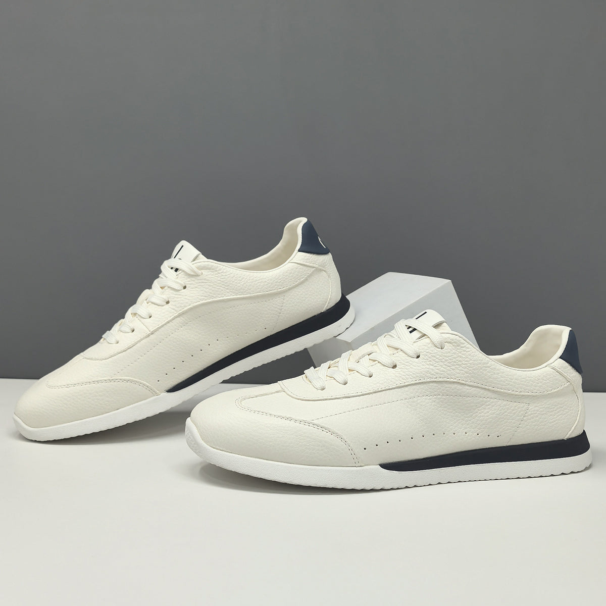 Men's Fashion Quilted Leather Chic Flat Casual Shoes-RAIIFY