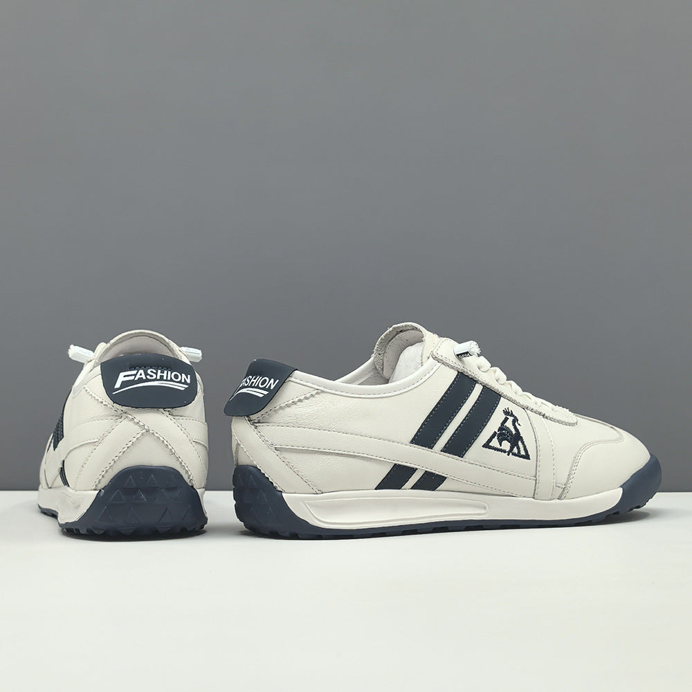 Men Fashion Quilted Leather Slip-on Flat Casual Shoes-RAIIFY