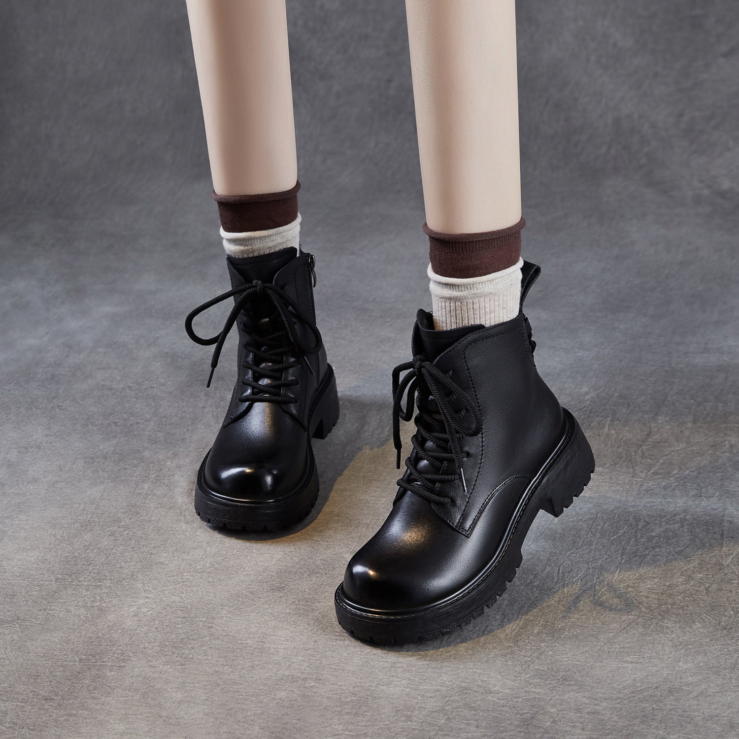 Women's Vintage Classic Leather Ankle Boots-RAIIFY