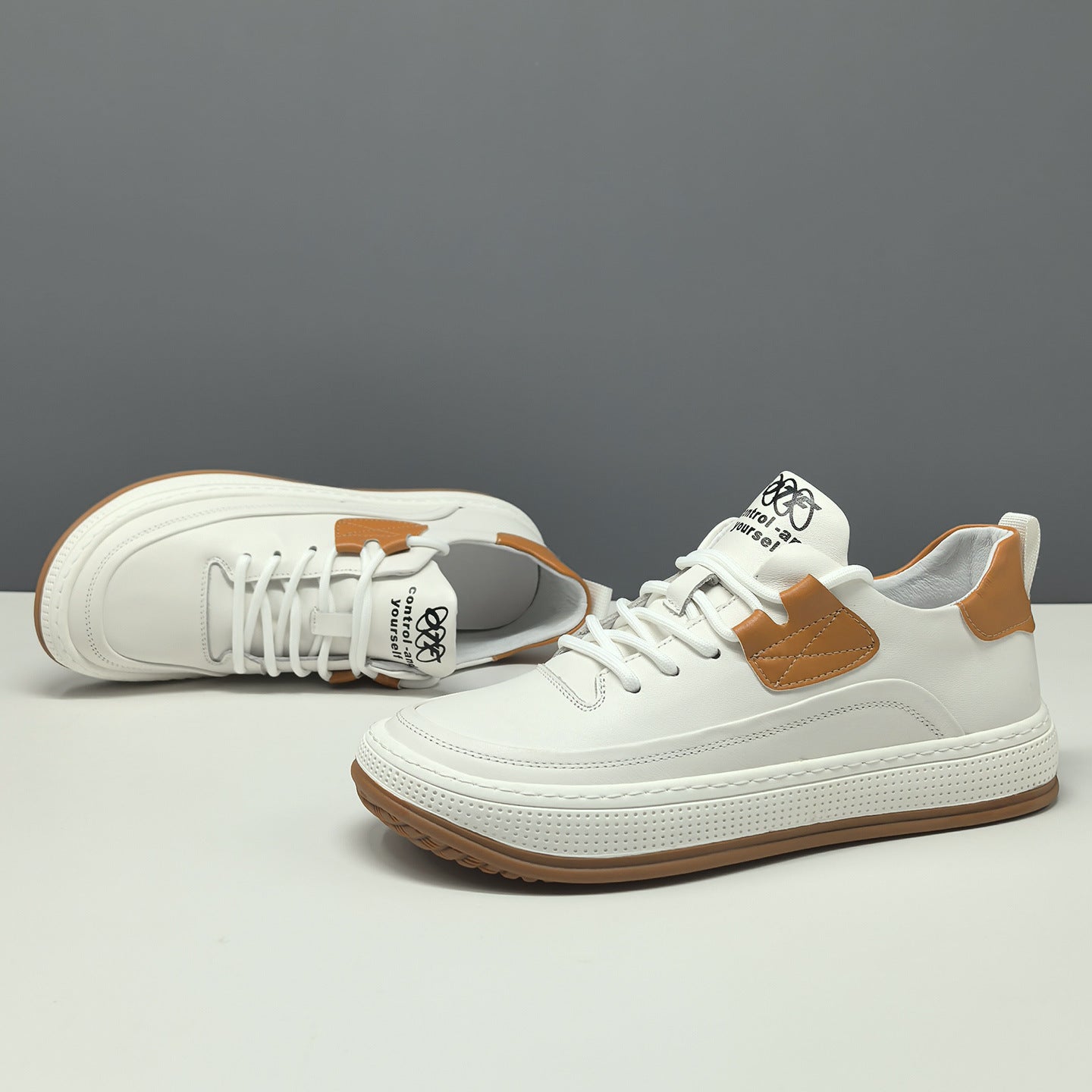 Men's Minimalist Fashion Quilted Leather Flat Casual Shoes-RAIIFY