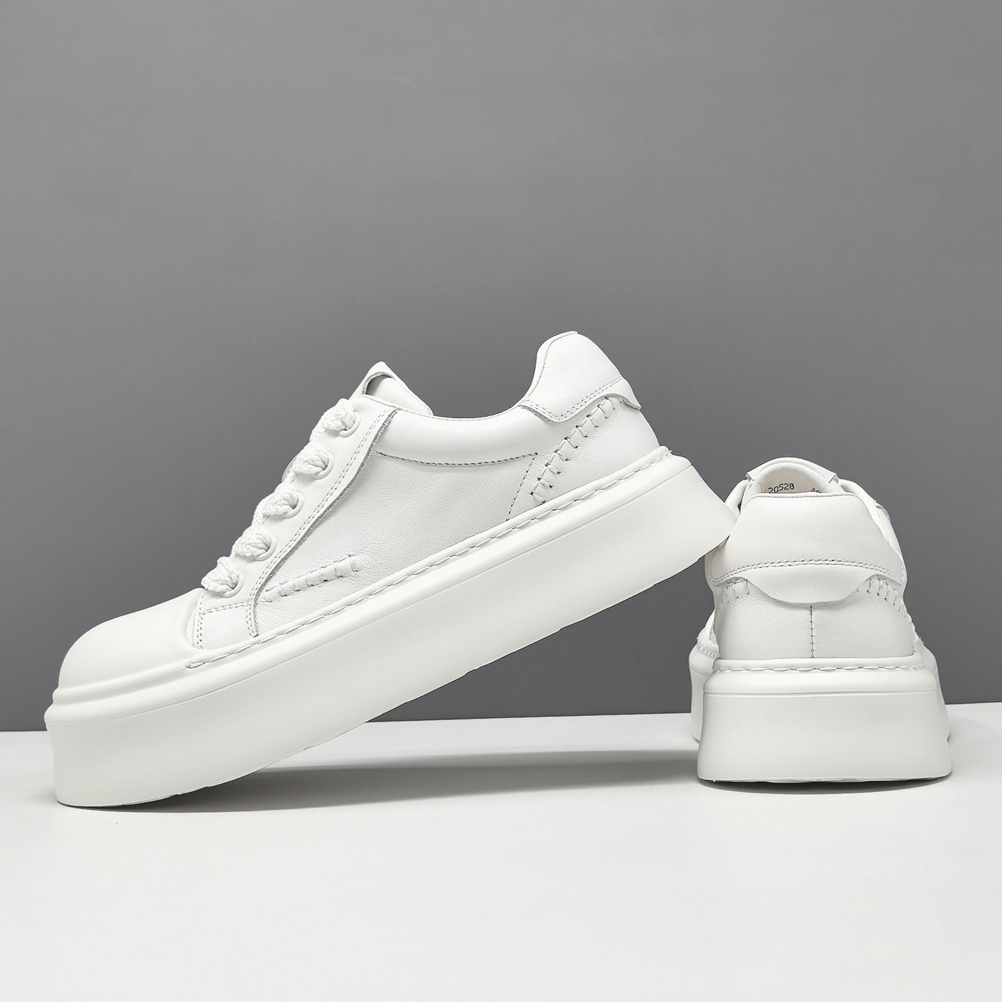 Men's Minimalist Quilted Leather Flat Casual Sneakers-RAIIFY