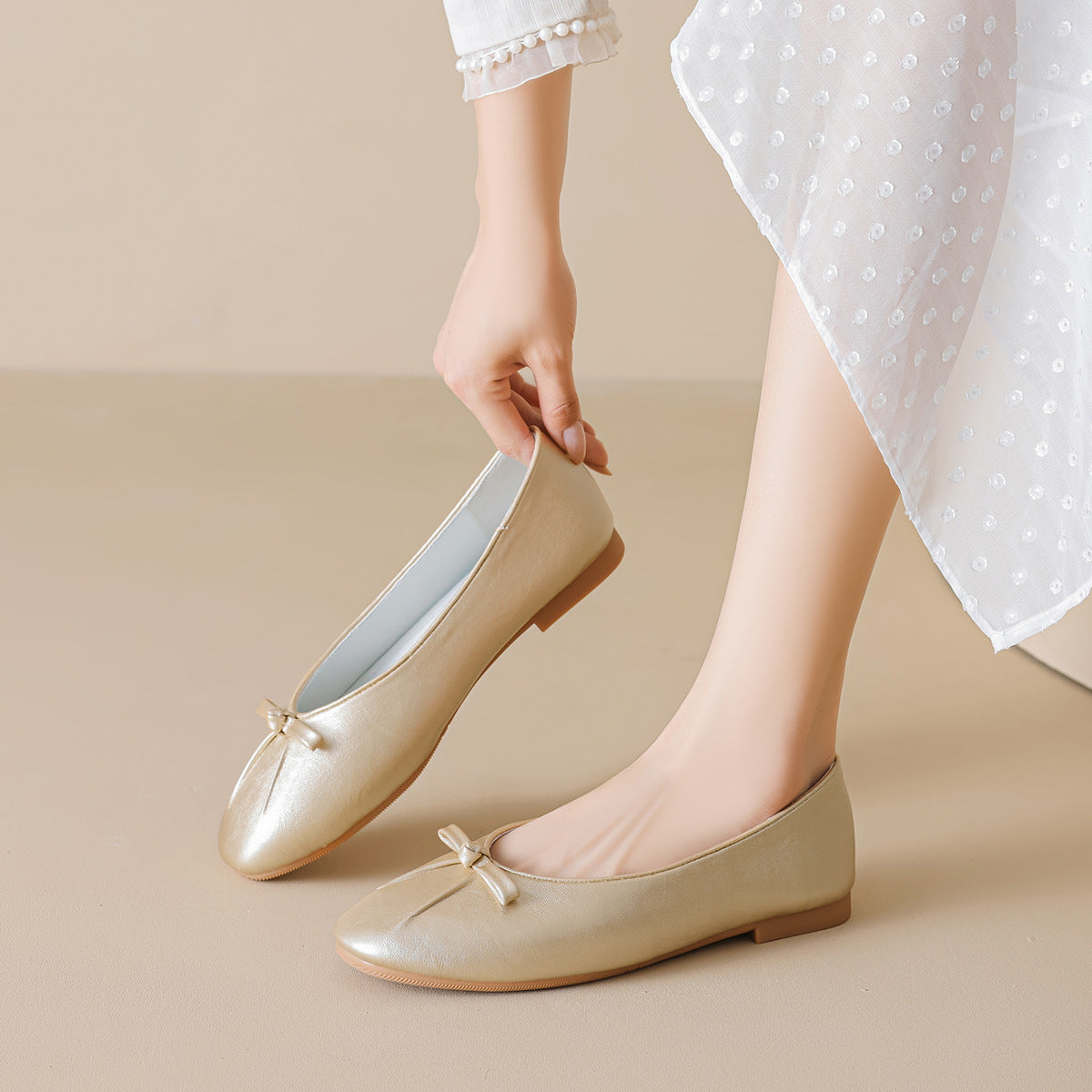 Women's Minimalism Slip-on Bowknot Soft Comfort Flats-RAIIFY