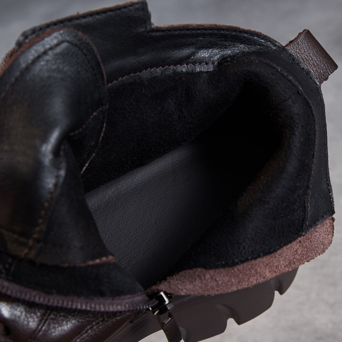 Women's Retro Leather Thick Soled Casual Ankle Boots-RAIIFY