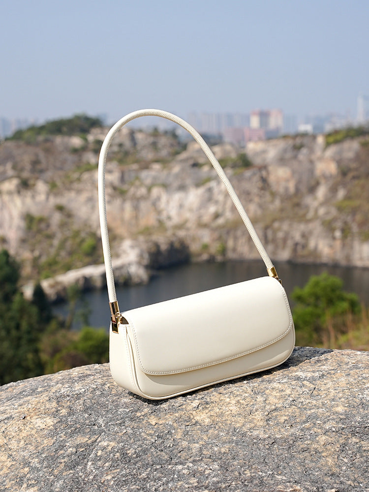 Women's Plain Leather Casual Shoulder Bag-RAIIFY