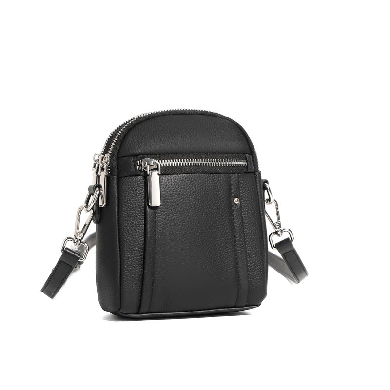 Women's Grain Leather Mini Crossbody Bag-RAIIFY