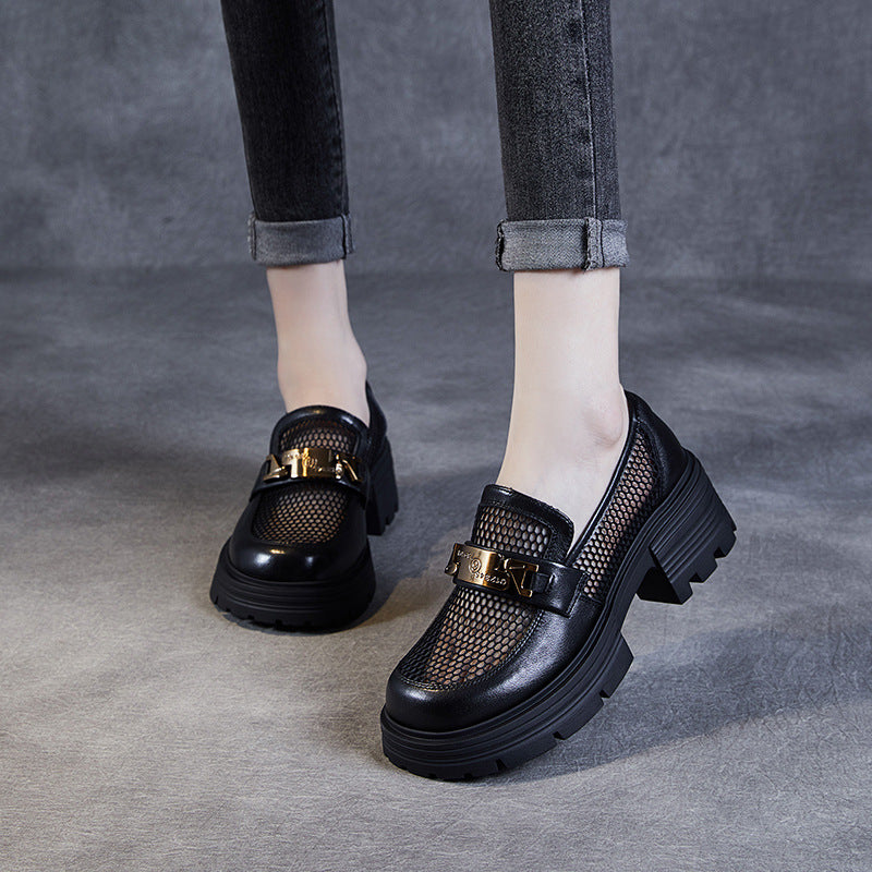 Women Summer Stylish Hollow Mesh Loafers-RAIIFY