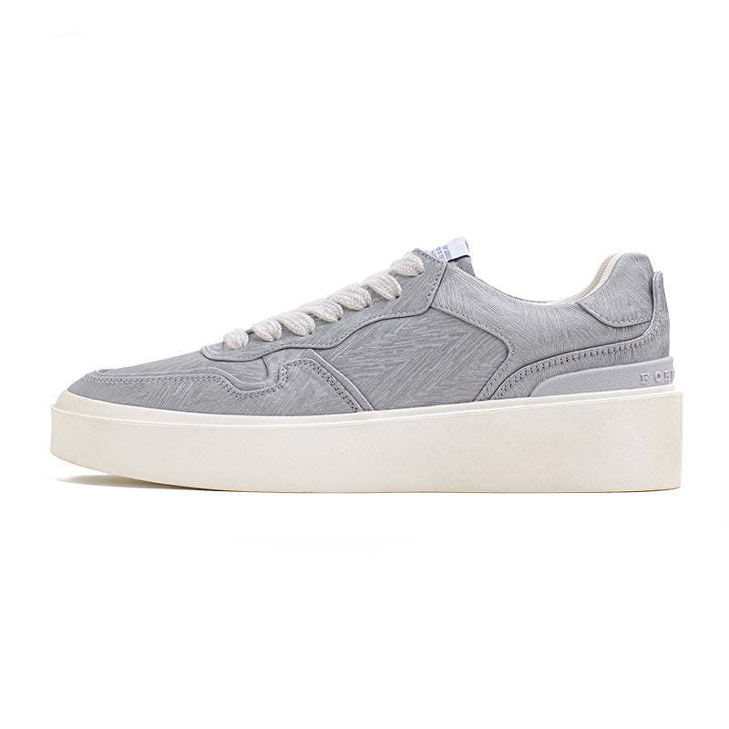 Men's Minimalism Plain Canvas Thick Soled Casual Shoes-RAIIFY