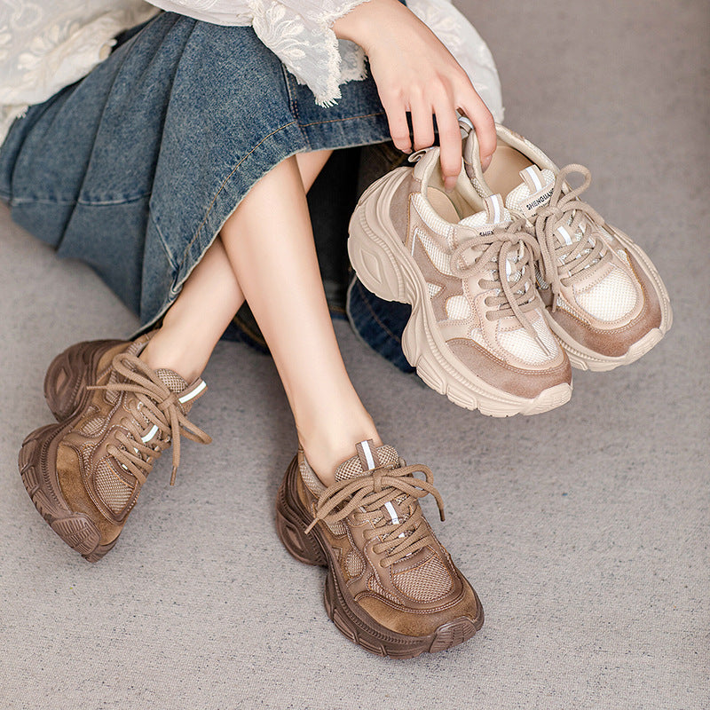 Women's Fashion Breathable Mesh Casual Platform Sneakers-RAIIFY