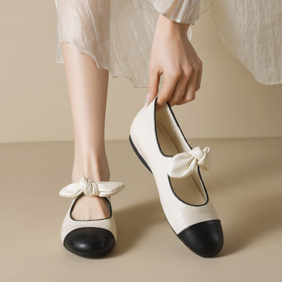 Women's Casual Bowknot Mary Jane Shoes-RAIIFY