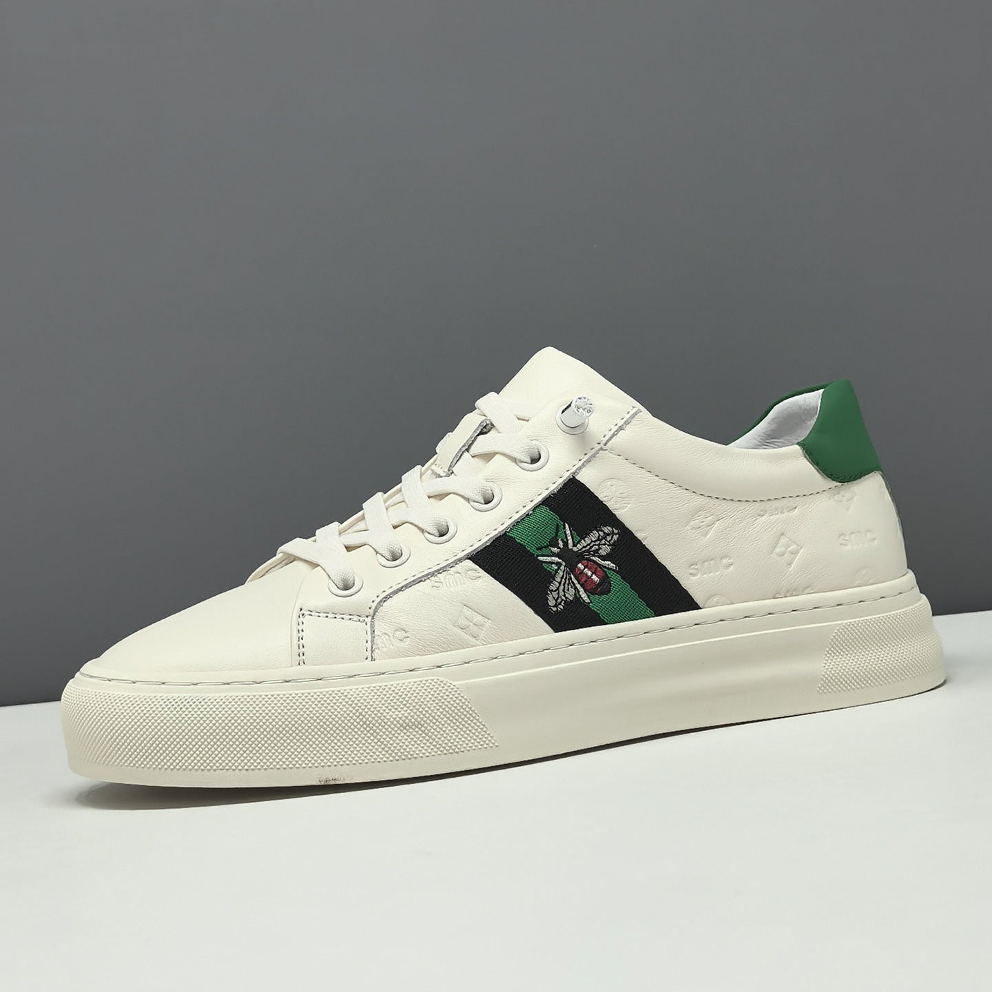 Men's Fashion Embossed Leather Flat Casual Shoes-RAIIFY