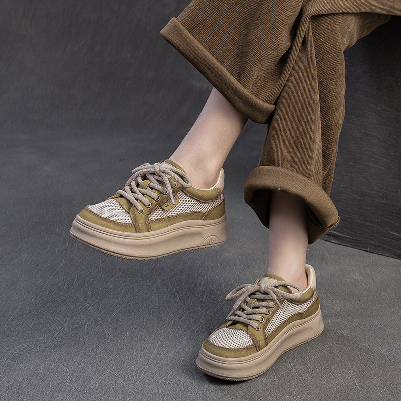 Women Fashion Breathable Mesh Flat Casual Shoes-RAIIFY