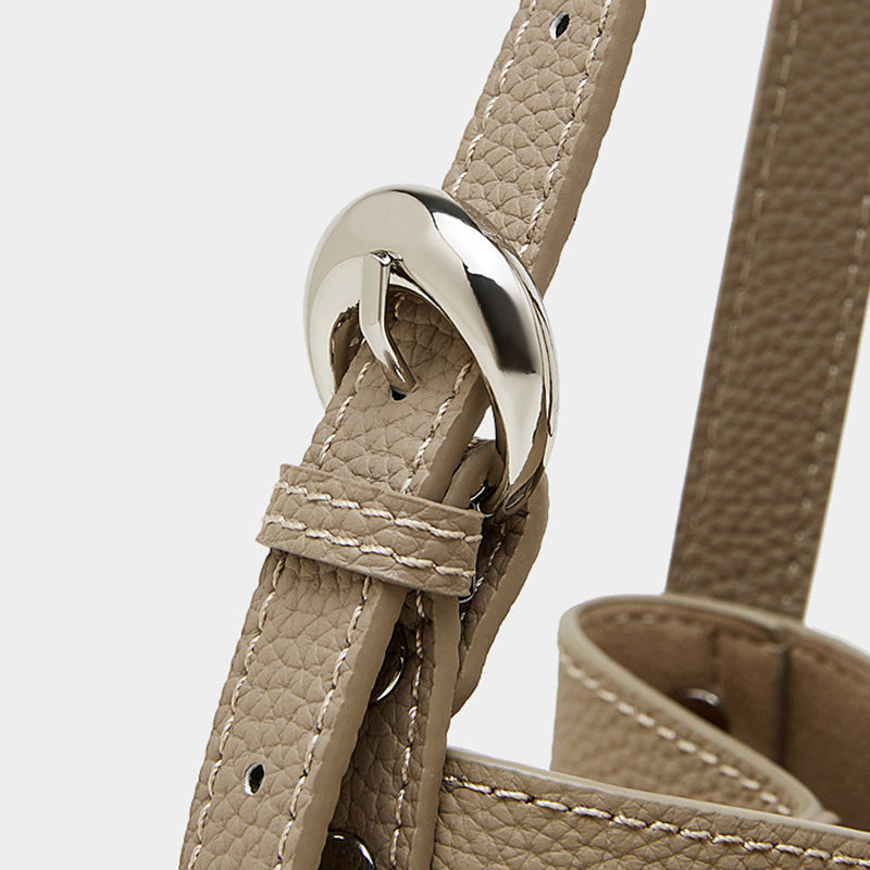 Women’s Stylish Leather Convertible Bucket Bag-RAIIFY