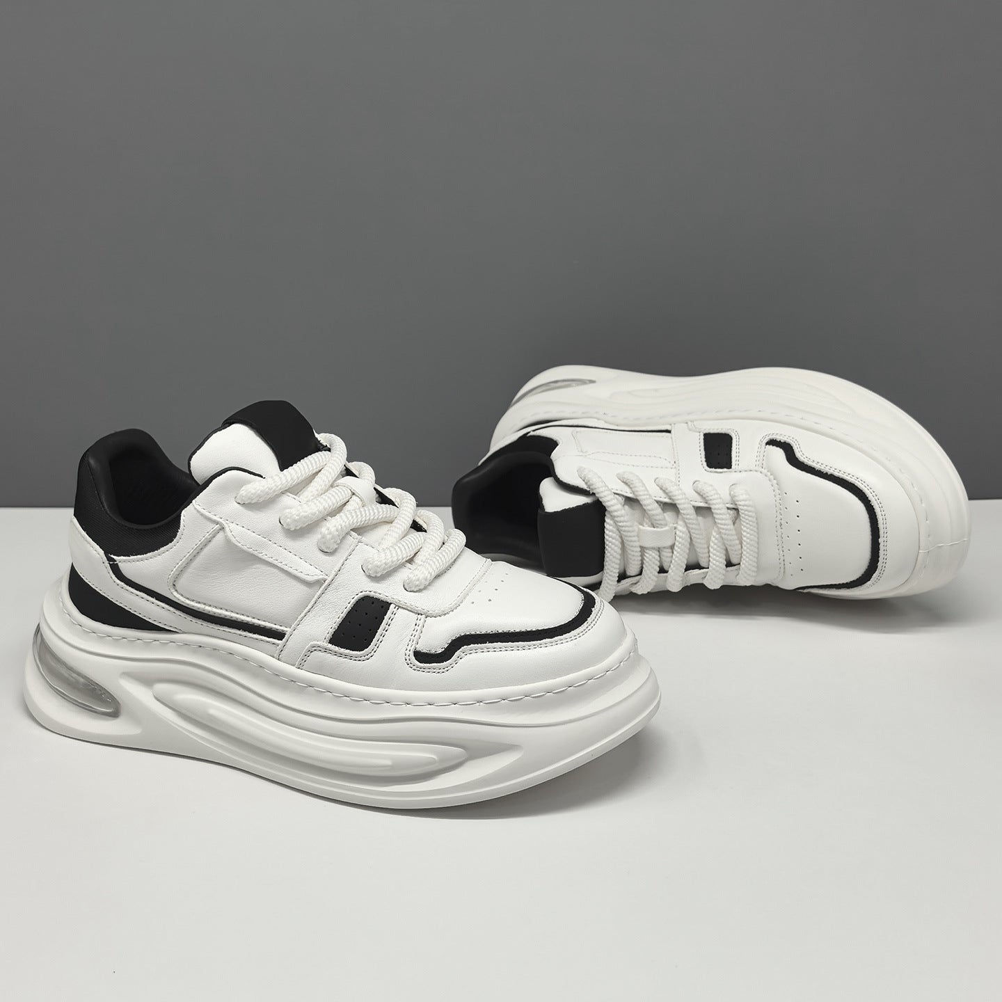 Men's Fashion Quilted Leather Casual Sneakers-RAIIFY