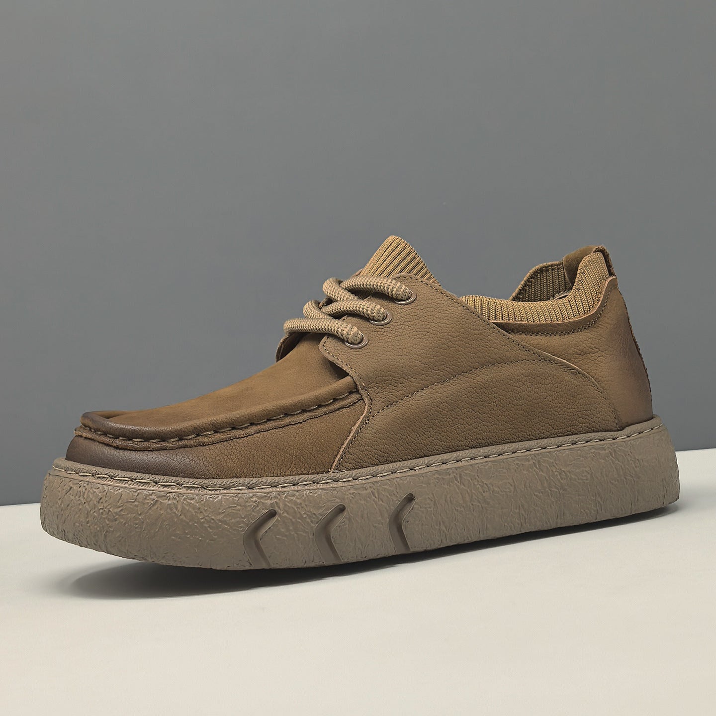 Men's Retro Plain Leather Comfort Casual Shoes-RAIIFY