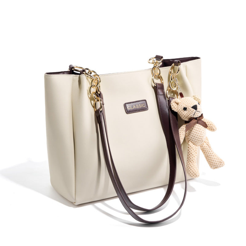 Women Stylish Casual Cowhide Tote Shoulder Bag-RAIIFY