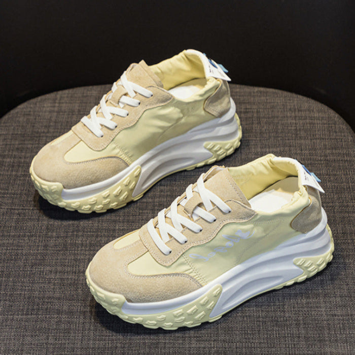 Women's Stylish Suede Canvas Platform Casual Shoes-RAIIFY