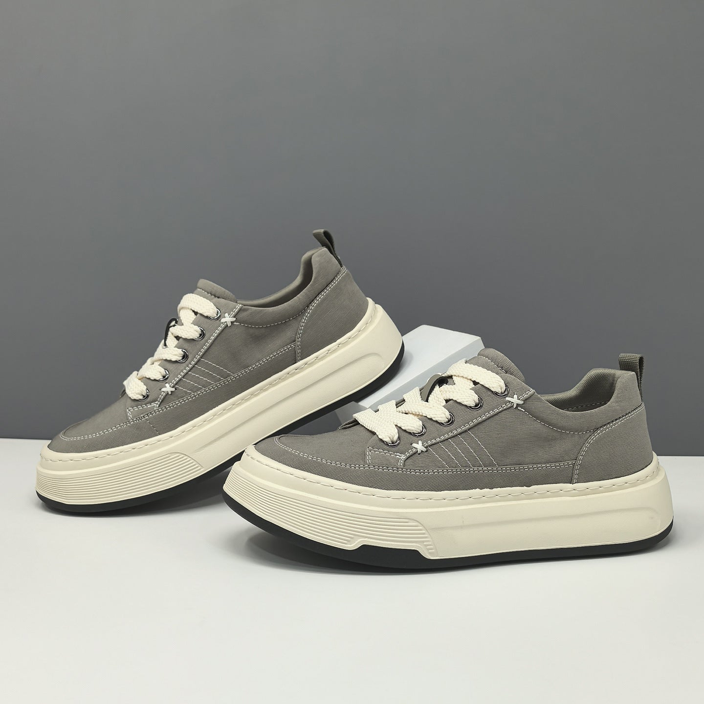 Men Ice Silk Breathable Platform Thick Sole Casual Sneakers-RAIIFY