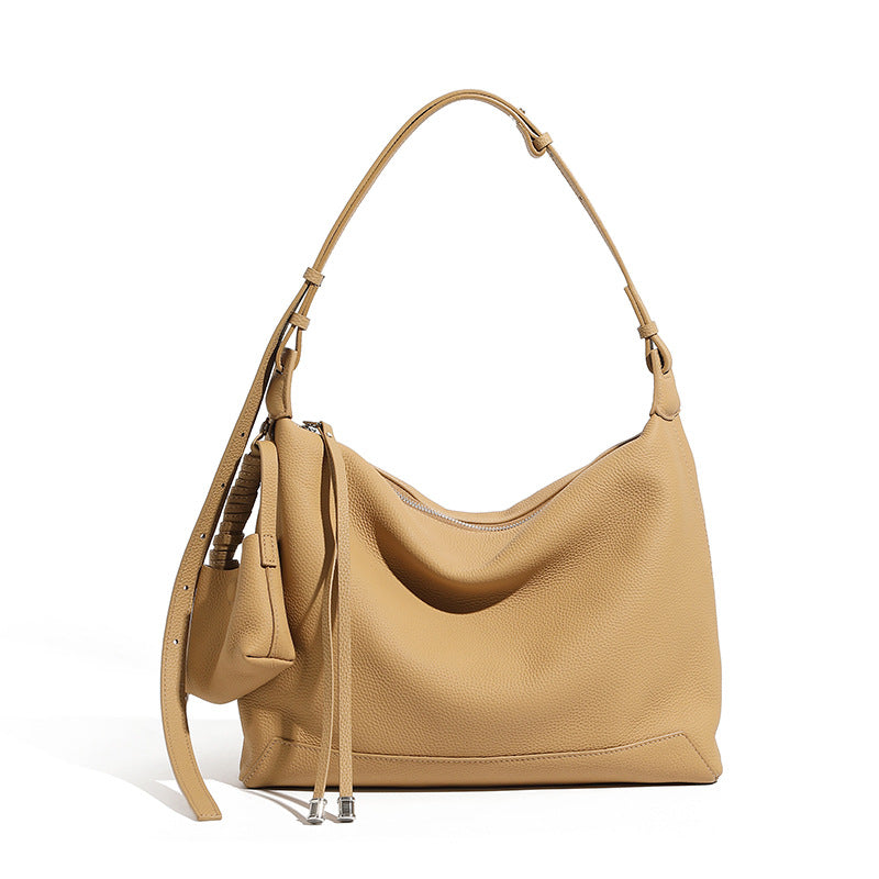 Women's Fashion Plain Leather Minimalist Tote Bag-RAIIFY