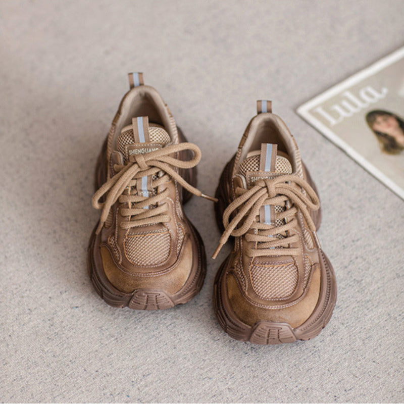 Women's Fashion Breathable Mesh Casual Platform Sneakers-RAIIFY