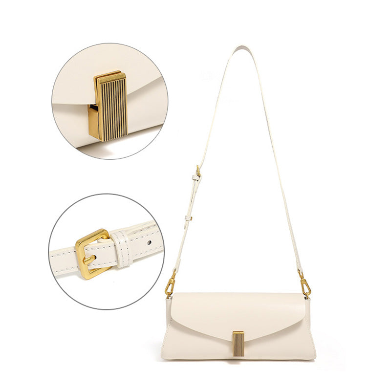 Women's Stylish Plain Leather Casual Shoulder Bag-RAIIFY