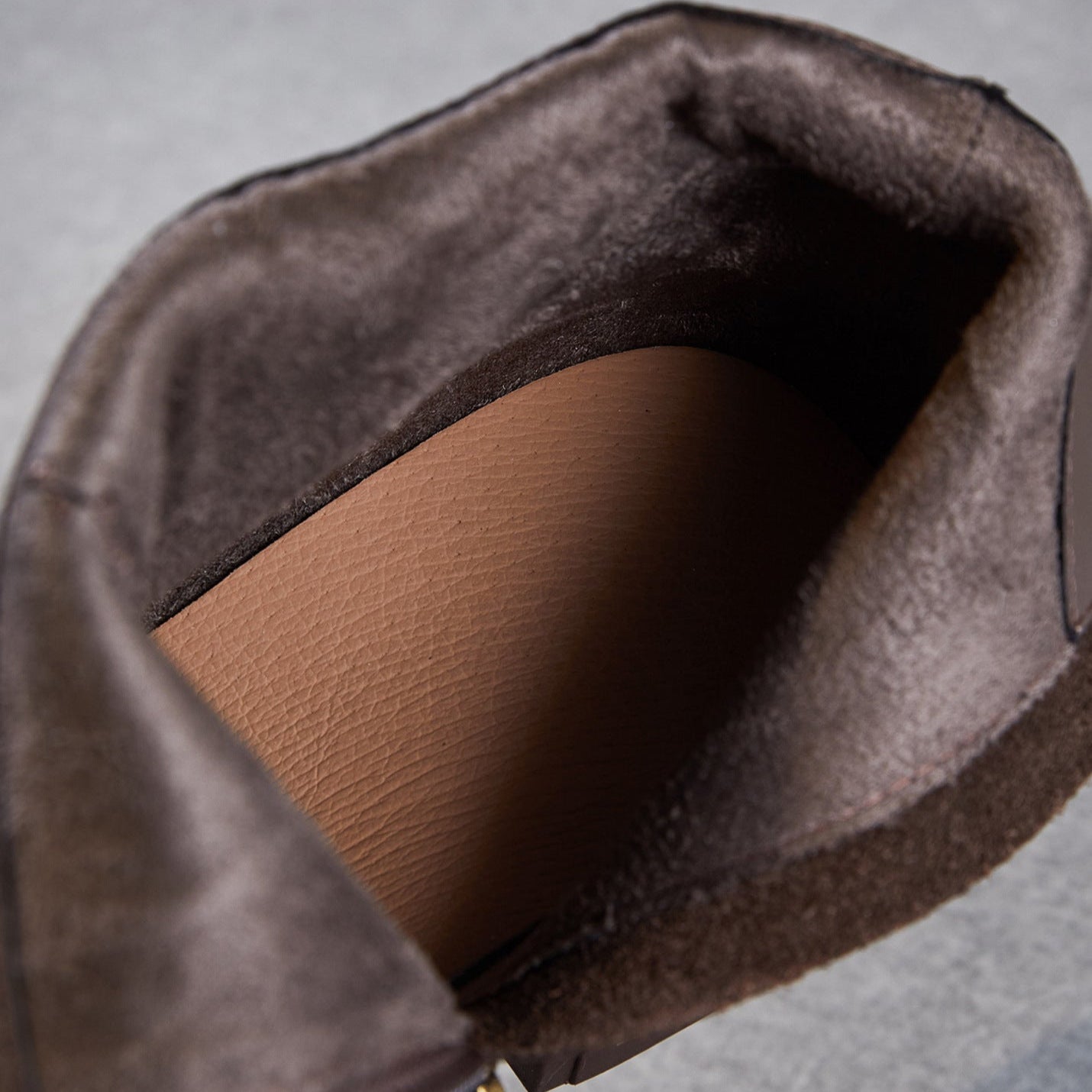 Women's Vintage Leather Chunky Heel Ankle Boots-RAIIFY