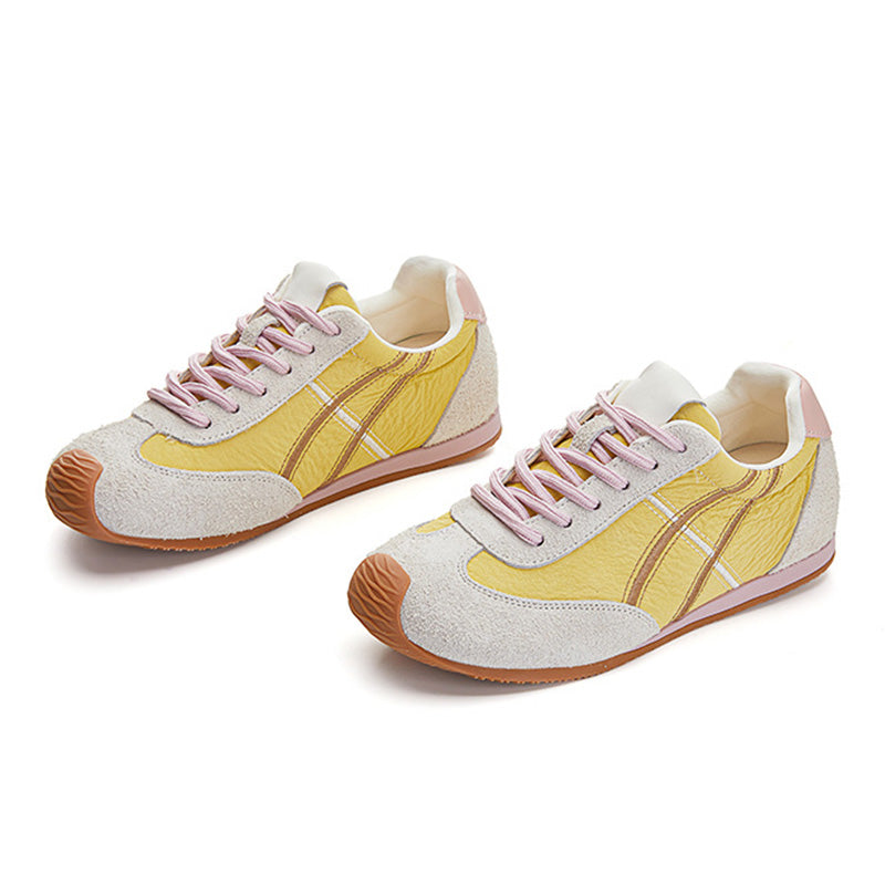 Women's Fashion Leather Flat Casual Training Sneakers-RAIIFY