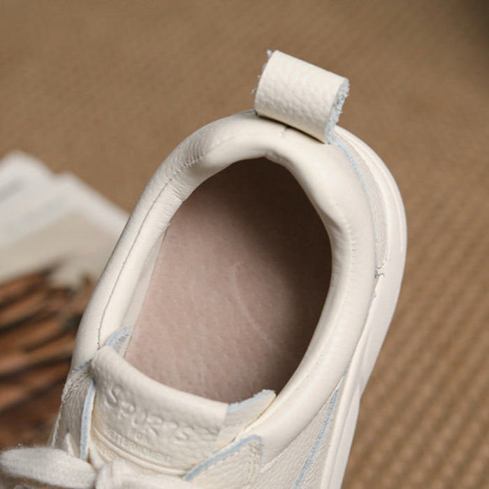 Women's Fashion Plain Quilted Leather Casual Shoes-RAIIFY