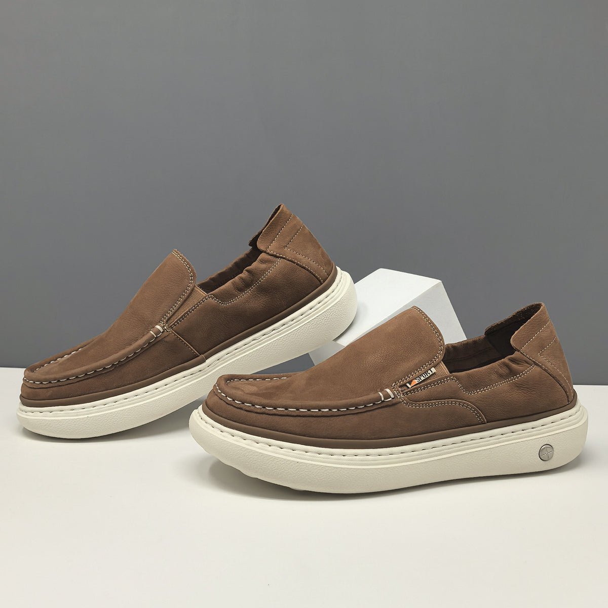 Men's Minimalist Genuine Leather Casual Loafers-RAIIFY