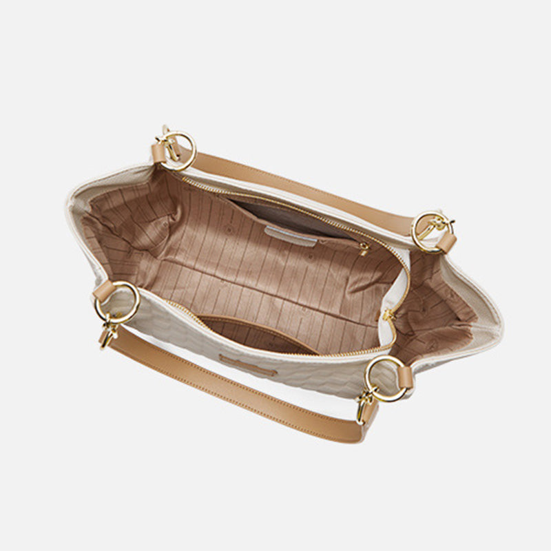 Women's Stylish Embossed Leather Shoulder Tote Bag-RAIIFY